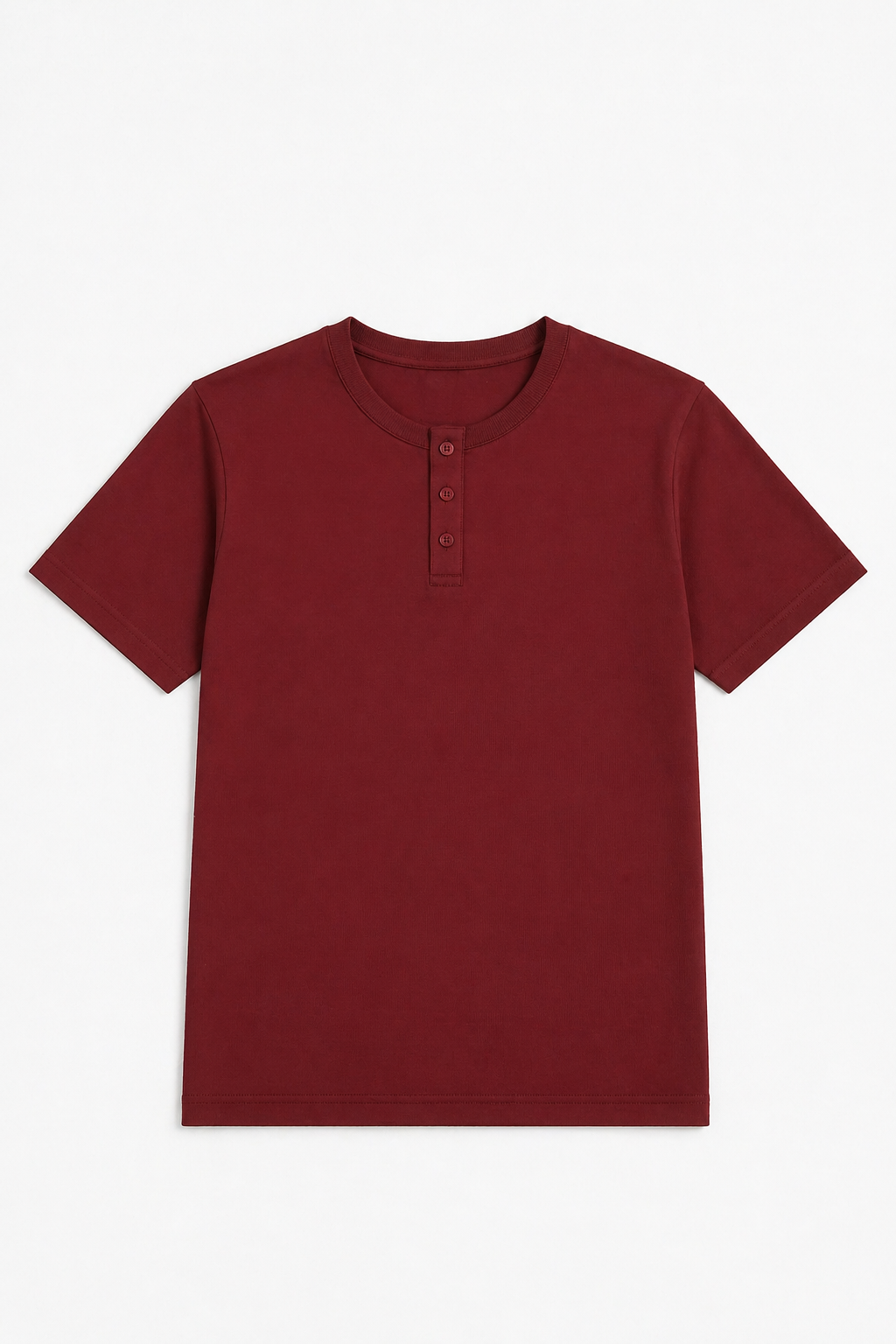 Henley T-Shirt – Burgundy