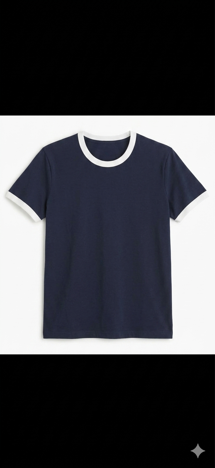 Ringer T-Shirt – Navy